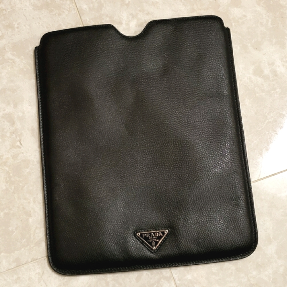 Prada Leather Tablet Sleeve Cover | NEW